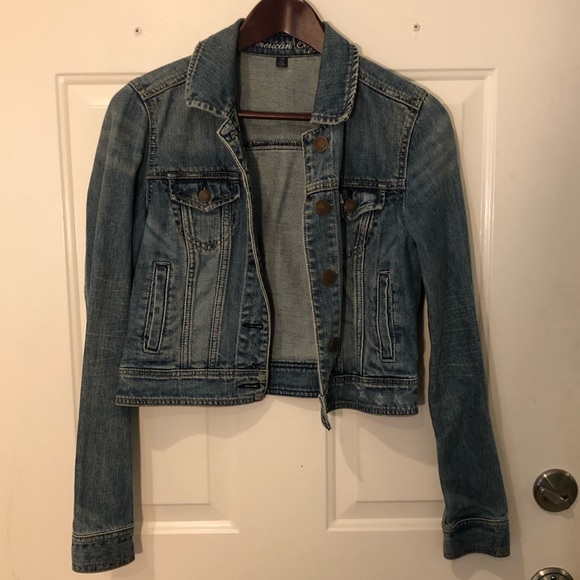 Classic Denim Jean Jacket Cropped American Eagle